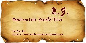Modrovich Zenóbia névjegykártya